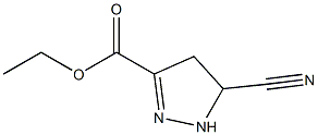 1H-Pyrazole-3-carboxylicacid, 5-cyano-4,5-dihydro-, ethyl ester 구조식 이미지