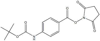 (2,5-dioxopyrrolidin-1-yl) 4-[(2-methylpropan-2-yl)oxycarbonylamino]benzoate Structure