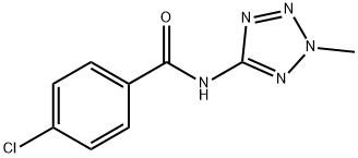 4-chloro-N-(2-methyl-2H-tetrazol-5-yl)benzamide 구조식 이미지