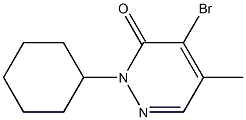 3(2H)-Pyridazinone, 4-bromo-2-cyclohexyl-5-methyl- Structure