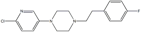 Piperazine, 1-(6-chloro-3-pyridinyl)-4-[2-(4-fluorophenyl)ethyl]- Structure