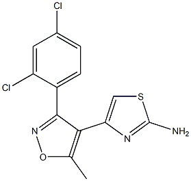 4-[3-(2,4-dichlorophenyl)-5-methyl-1,2-oxazol-4-yl]-1,3-thiazol-2-amine Structure