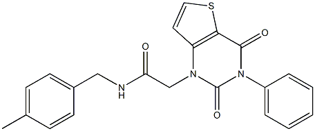 2-(2,4-dioxo-3-phenylthieno[3,2-d]pyrimidin-1-yl)-N-[(4-methylphenyl)methyl]acetamide Structure