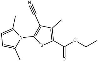 ethyl 4-cyano-5-(2,5-dimethyl-1H-pyrrol-1-yl)-3-methylthiophene-2-carboxylate 구조식 이미지