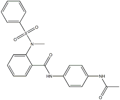 N-(4-acetamidophenyl)-2-[benzenesulfonyl(methyl)amino]benzamide Structure