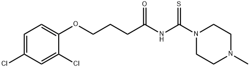 4-(2,4-dichlorophenoxy)-N-[(4-methyl-1-piperazinyl)carbonothioyl]butanamide Structure