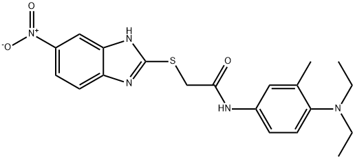 N-[4-(diethylamino)-3-methylphenyl]-2-[(5-nitro-1H-benzimidazol-2-yl)sulfanyl]acetamide Structure