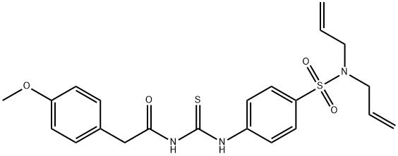 N-[({4-[(diallylamino)sulfonyl]phenyl}amino)carbonothioyl]-2-(4-methoxyphenyl)acetamide Structure