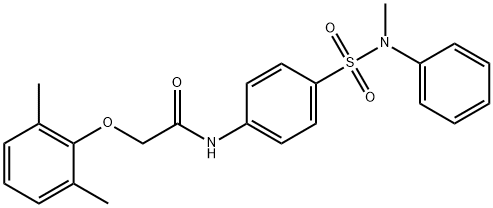2-(2,6-dimethylphenoxy)-N-(4-{[methyl(phenyl)amino]sulfonyl}phenyl)acetamide Structure