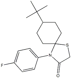 8-tert-butyl-4-(4-fluorophenyl)-1-thia-4-azaspiro[4.5]decan-3-one Structure