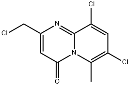 7,9-dichloro-2-(chloromethyl)-6-methyl-4H-pyrido[1,2-a]pyrimidin-4-one Structure