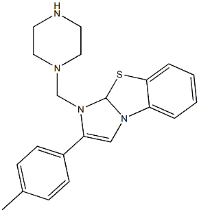 2-(4-methylphenyl)-1-(piperazin-1-ylmethyl)imidazo[2,1-b][1,3]benzothiazole Structure