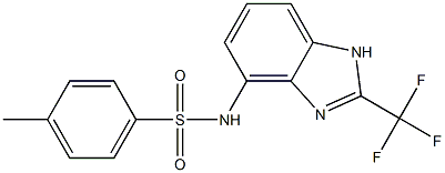 4-methyl-N-[2-(trifluoromethyl)-1H-benzimidazol-4-yl]benzenesulfonamide Structure