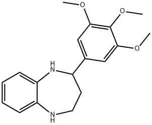 2-(3,4,5-trimethoxyphenyl)-2,3,4,5-tetrahydro-1H-1,5-benzodiazepine Structure