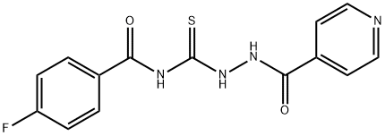 4-fluoro-N-[(2-isonicotinoylhydrazino)carbonothioyl]benzamide Structure