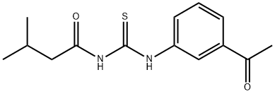 N-{[(3-acetylphenyl)amino]carbonothioyl}-3-methylbutanamide Structure