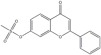 4H-1-Benzopyran-4-one, 7-[(methylsulfonyl)oxy]-2-phenyl- 구조식 이미지