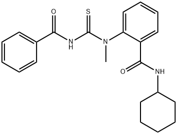 2-[[(benzoylamino)carbonothioyl](methyl)amino]-N-cyclohexylbenzamide Structure