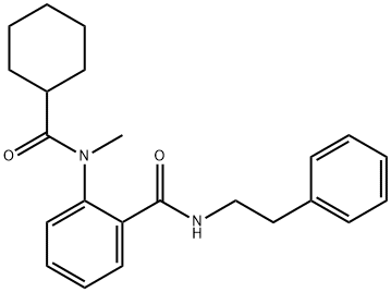 2-[(cyclohexylcarbonyl)(methyl)amino]-N-(2-phenylethyl)benzamide Structure