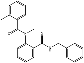 N-{2-[(benzylamino)carbonyl]phenyl}-N,2-dimethylbenzamide 구조식 이미지