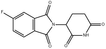 2-(2,6-Dioxopiperidin-3-yl)-5-fluoroisoindoline-1,3-dione 구조식 이미지