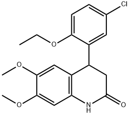 4-(5-chloro-2-ethoxyphenyl)-6,7-dimethoxy-3,4-dihydro-1H-quinolin-2-one Structure