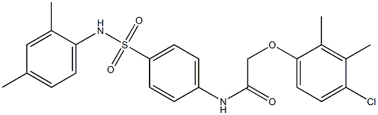 2-(4-chloro-2,3-dimethylphenoxy)-N-(4-{[(2,4-dimethylphenyl)amino]sulfonyl}phenyl)acetamide 구조식 이미지