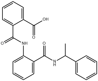 2-[[2-(1-phenylethylcarbamoyl)phenyl]carbamoyl]benzoic acid Structure