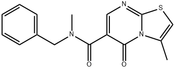 N-benzyl-N,3-dimethyl-5-oxo-5H-thiazolo[3,2-a]pyrimidine-6-carboxamide 구조식 이미지
