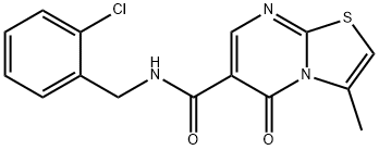 N-(2-chlorobenzyl)-3-methyl-5-oxo-5H-thiazolo[3,2-a]pyrimidine-6-carboxamide Structure