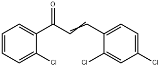 (2E)-1-(2-chlorophenyl)-3-(2,4-dichlorophenyl)prop-2-en-1-one Structure