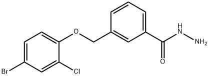 3-[(4-bromo-2-chlorophenoxy)methyl]benzohydrazide Structure