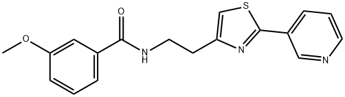 3-methoxy-N-(2-(2-(pyridin-3-yl)thiazol-4-yl)ethyl)benzamide Structure