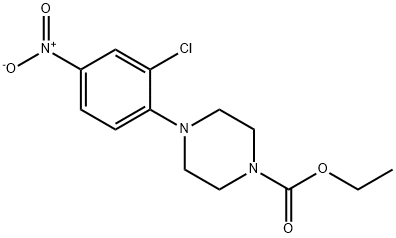 4-(2-Chloro-4-nitro-phenyl)-piperazine-1-carboxylic acid ethyl ester Structure