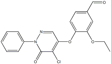 4-(5-chloro-6-oxo-1-phenylpyridazin-4-yl)oxy-3-ethoxybenzaldehyde Structure