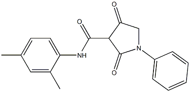 N-(2,4-dimethylphenyl)-2,4-dioxo-1-phenylpyrrolidine-3-carboxamide Structure