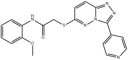 N-(2-methoxyphenyl)-2-[(3-pyridin-4-yl-[1,2,4]triazolo[4,3-b]pyridazin-6-yl)sulfanyl]acetamide Structure