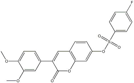 [3-(3,4-dimethoxyphenyl)-2-oxochromen-7-yl] 4-fluorobenzenesulfonate 구조식 이미지