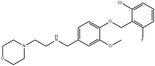 N-{4-[(2-chloro-6-fluorobenzyl)oxy]-3-methoxybenzyl}-2-(morpholin-4-yl)ethanamine Structure