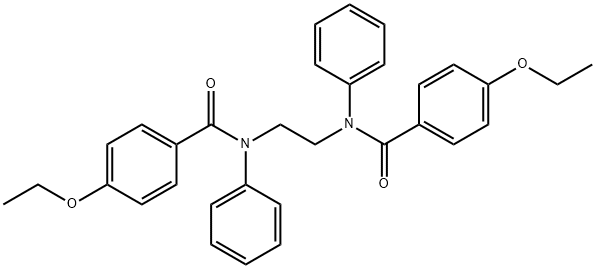 N,N'-1,2-ethanediylbis(4-ethoxy-N-phenylbenzamide) 구조식 이미지