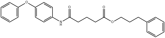 3-phenylpropyl 5-oxo-5-[(4-phenoxyphenyl)amino]pentanoate 구조식 이미지