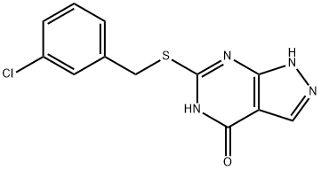 6-[(3-chlorophenyl)methylsulfanyl]-1,2-dihydropyrazolo[3,4-d]pyrimidin-4-one Structure