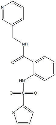 N-(pyridin-3-ylmethyl)-2-(thiophen-2-ylsulfonylamino)benzamide Structure