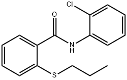 N-(2-chlorophenyl)-2-propylsulfanylbenzamide Structure