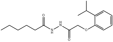 N'-[2-(2-isopropylphenoxy)acetyl]hexanohydrazide 구조식 이미지