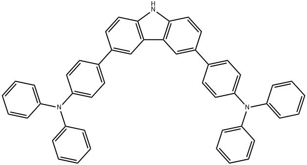 Benzenamine, 4,4'-9H-carbazole-3,6-diylbis[N,N-diphenyl- Structure