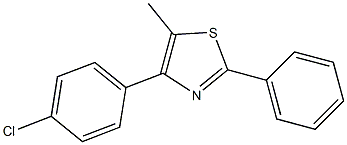 Thiazole, 4-(4-chlorophenyl)-5-methyl-2-phenyl- Structure