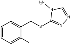 3-(2-Fluoro-benzylsulfanyl)-[1,2,4]triazol-4-ylamine Structure