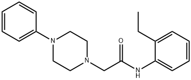 N-(2-ethylphenyl)-2-(4-phenylpiperazin-1-yl)acetamide 구조식 이미지