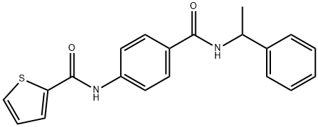 N-{4-[(1-phenylethyl)carbamoyl]phenyl}thiophene-2-carboxamide 구조식 이미지